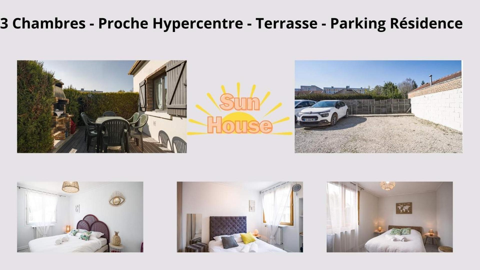 Apartament Sun House - Terrasse Parking Prive Gratuit Troyes Zewnętrze zdjęcie